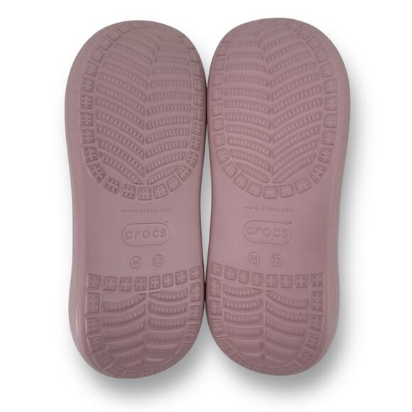 Crocs Classic Crush Shimmer Clogs Clay Pink Mens Size 12 Chunky Platform - Picture 5 of 6